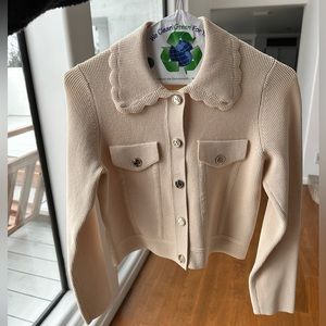 SANDRO Women's Paco Fancy Stitch Knitted Cardigan